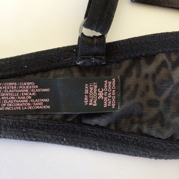 VICTORIAS SECRET VERY SEXY LEOPARD AND LACE BALCONET BRA SIZE 36C - Picture 7 of 13